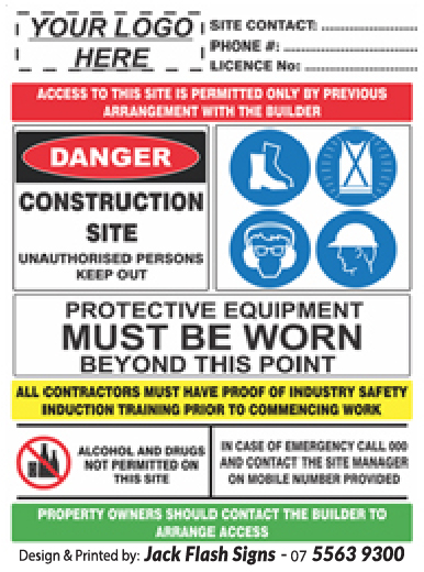 Builder Danger Signs Jack Flash Signs